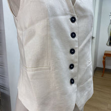 Load image into Gallery viewer, Zara linen blend vest XS