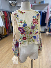 Load image into Gallery viewer, Anthropologie mesh/embroidered top NWT M