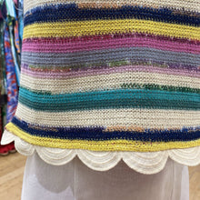 Load image into Gallery viewer, Blue tassel knit top M