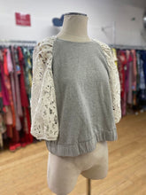 Load image into Gallery viewer, Dolan lace sleeves top XL
