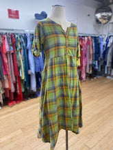 Load image into Gallery viewer, Yellow Grass plaid dress M