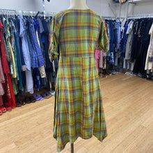 Load image into Gallery viewer, Yellow Grass plaid dress M