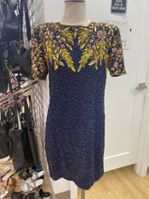 Load image into Gallery viewer, Night Vogue vintage beaded/silk dress NWT XL