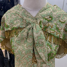 Load image into Gallery viewer, Ruth Boutique Vintage Brocade Dress With Cape XS/S