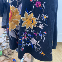 Load image into Gallery viewer, French Connection A-line embroidered skirt 10