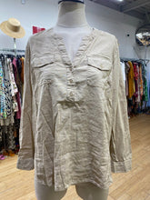 Load image into Gallery viewer, Tahari linen/blend popover L