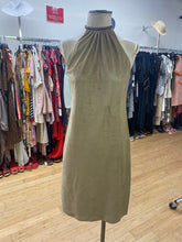 Load image into Gallery viewer, ABS rhinestone collar microsuede dress 6