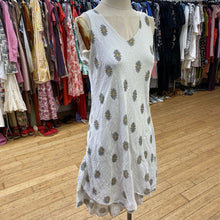 Load image into Gallery viewer, White Grey sunflower dress