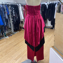 Load image into Gallery viewer, Vintage Fuchsia Black Peplum dress S/M