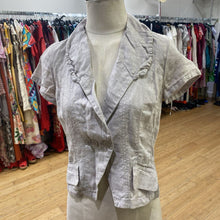 Load image into Gallery viewer, Sandwich linen top/jacket 34