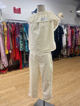 Load image into Gallery viewer, Custom made Cream Taffeta pants top set 10