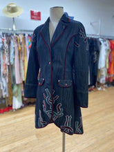 Load image into Gallery viewer, Best New vintage denim/velvet coat XL *As Is