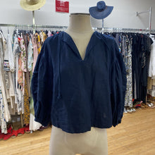 Load image into Gallery viewer, Banana Republic puff sleeve linen top XS