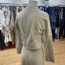Load image into Gallery viewer, Jennifer Glasgow linen/blend crop blazer M