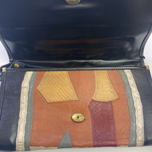 Load image into Gallery viewer, Patchwork leather Vintage brown clutch