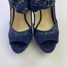Load image into Gallery viewer, Enzo Angiolini suede/glitter heels 7