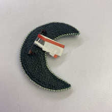 Load image into Gallery viewer, Beaded crescent moon brooch