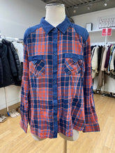 Load image into Gallery viewer, Atmosphere denim/plaid top 16(UK 20)