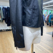 Load image into Gallery viewer, Anthropologie pleather moto jacket S
