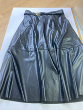 Load image into Gallery viewer, House of Harlow pleather A-line skirt S