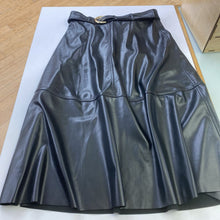 Load image into Gallery viewer, House of Harlow pleather A-line skirt S