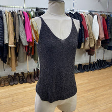 Load image into Gallery viewer, Angela Mara metallic knit open cardi L