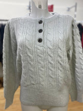 Load image into Gallery viewer, Elie Tahari blingy button sweater S