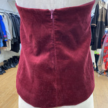 Load image into Gallery viewer, Zara velour bustier S