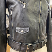 Load image into Gallery viewer, Zara leather moto jacket M