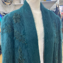 Load image into Gallery viewer, Lady Monica vintage angora blend sweater coat M/L