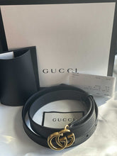 Load image into Gallery viewer, Gucci Marmont thin leather belt 75