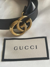 Load image into Gallery viewer, Gucci Marmont thin leather belt 75