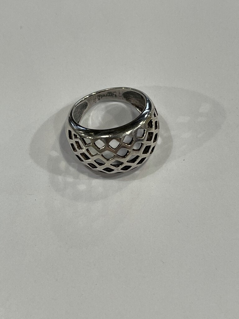 Dome sterling silver ring 8