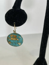 Load image into Gallery viewer, Blue Circle Earrings