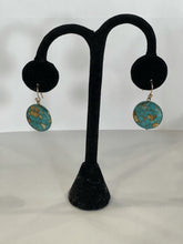 Load image into Gallery viewer, Blue Circle Earrings