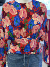 Load image into Gallery viewer, Zara floral,banded waist top S