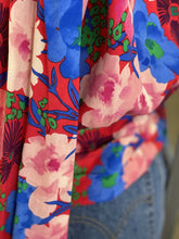 Load image into Gallery viewer, Zara floral,banded waist top S
