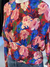 Load image into Gallery viewer, Zara floral,banded waist top S