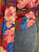 Load image into Gallery viewer, Zara floral,banded waist top S