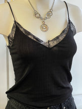 Load image into Gallery viewer, H&M ribbed,lace trim tank top xs