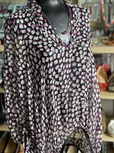 Load image into Gallery viewer, Diane Von Furstenburg Sheer Top Long Sleeve 8