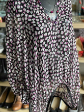 Load image into Gallery viewer, Diane Von Furstenburg Sheer Top Long Sleeve 8
