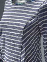Load image into Gallery viewer, Anthropologie striped/floral Top Long Sleeve S