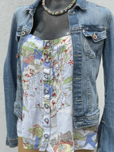 Load image into Gallery viewer, Maeve Map Silk Tank Top 8