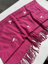 Load image into Gallery viewer, Cashmere Flamingo Scarf