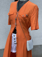 Load image into Gallery viewer, Sophisticate Vintage Dress Tagged 8 Fits Small (can be worn open)