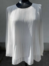 Load image into Gallery viewer, Banana Republic (outlet) sheer pleated top MBanana Republic (outlet) sheer pleated top M