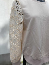 Load image into Gallery viewer, Heartloom Lace Sleeve Sweater L