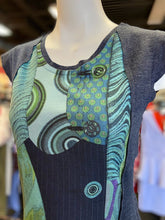 Load image into Gallery viewer, Desigual faux button print dress S