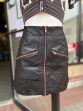 Load image into Gallery viewer, Desigual pleather embossed skirt 38